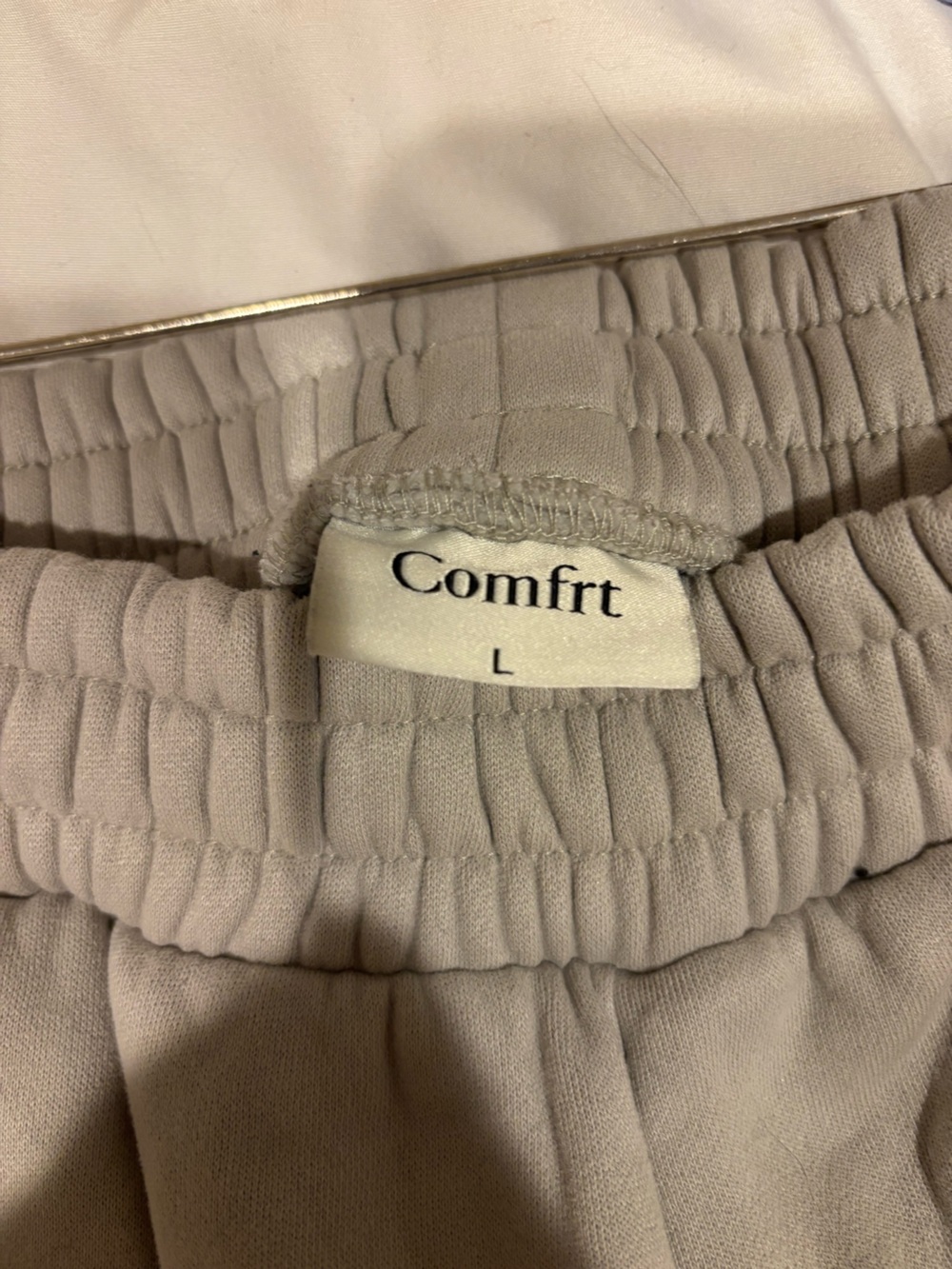 COMFORT Taupe Elastic-Waist Joggers